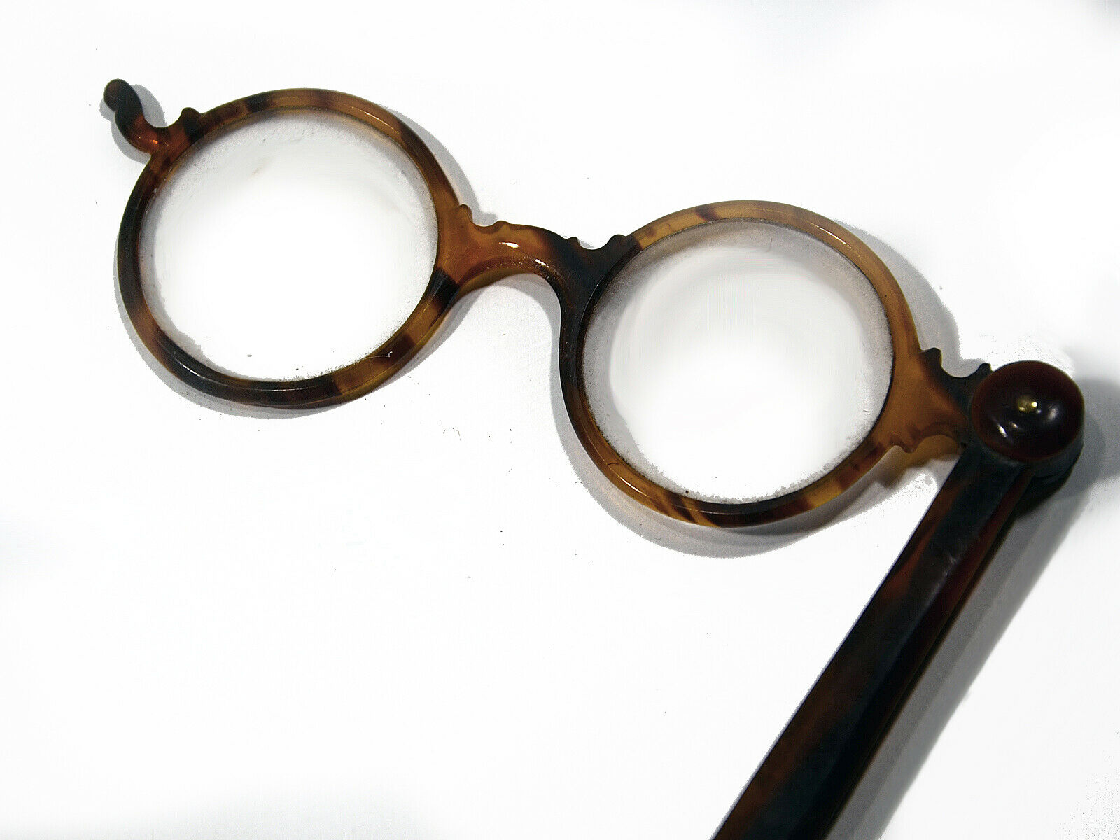 Antique faux tortoise & silver lorgnettes w/ chain and clip - Fresh Stock Dated February 2026