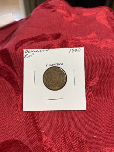1942 Dominican Republic 1 Centavo coin - Fresh Stock Dated February 2026