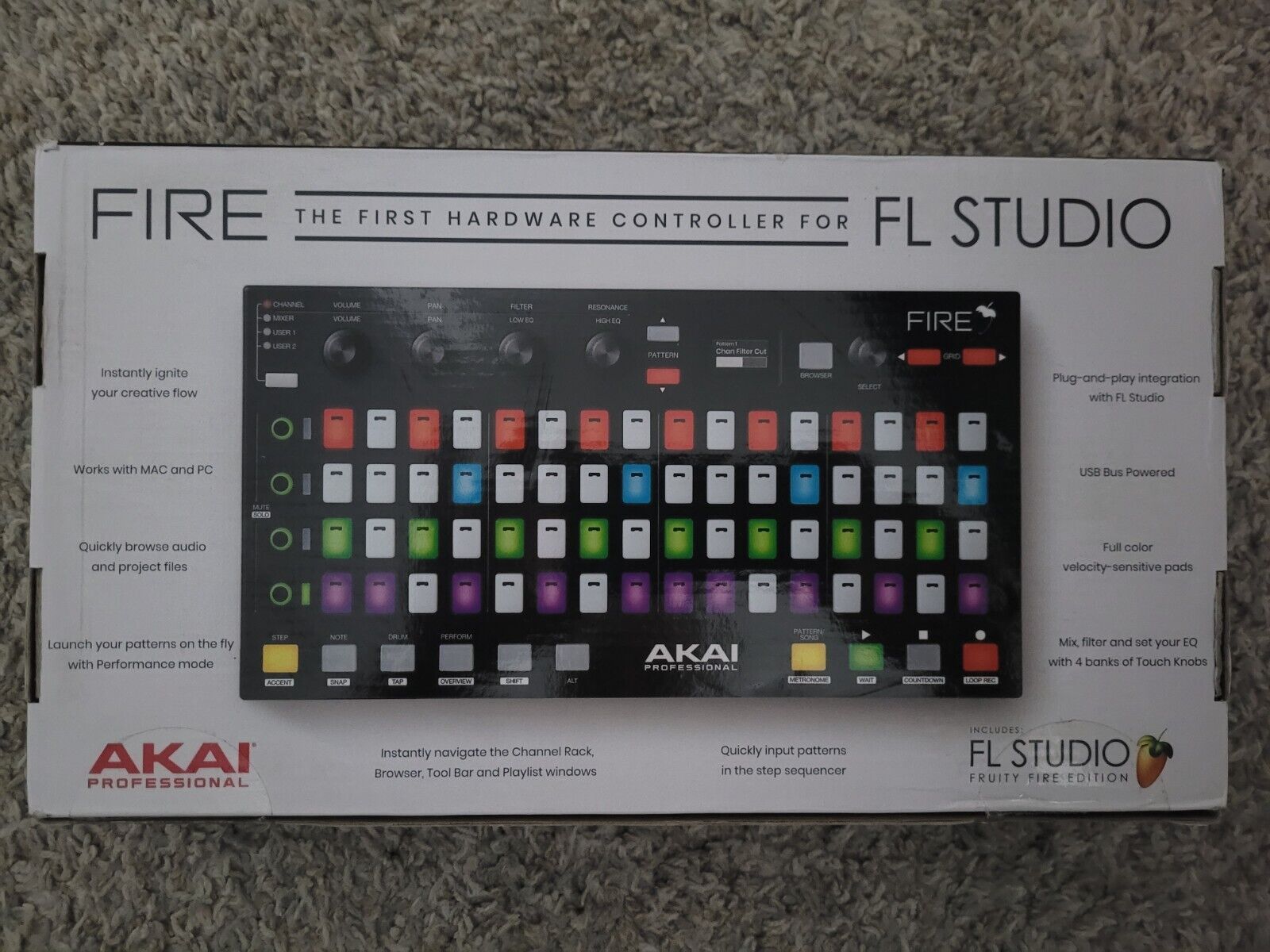 Akai Fire FL Studio Controller + FL Studio Software - Open Box, Never Used - Fresh Stock Dated February 2026