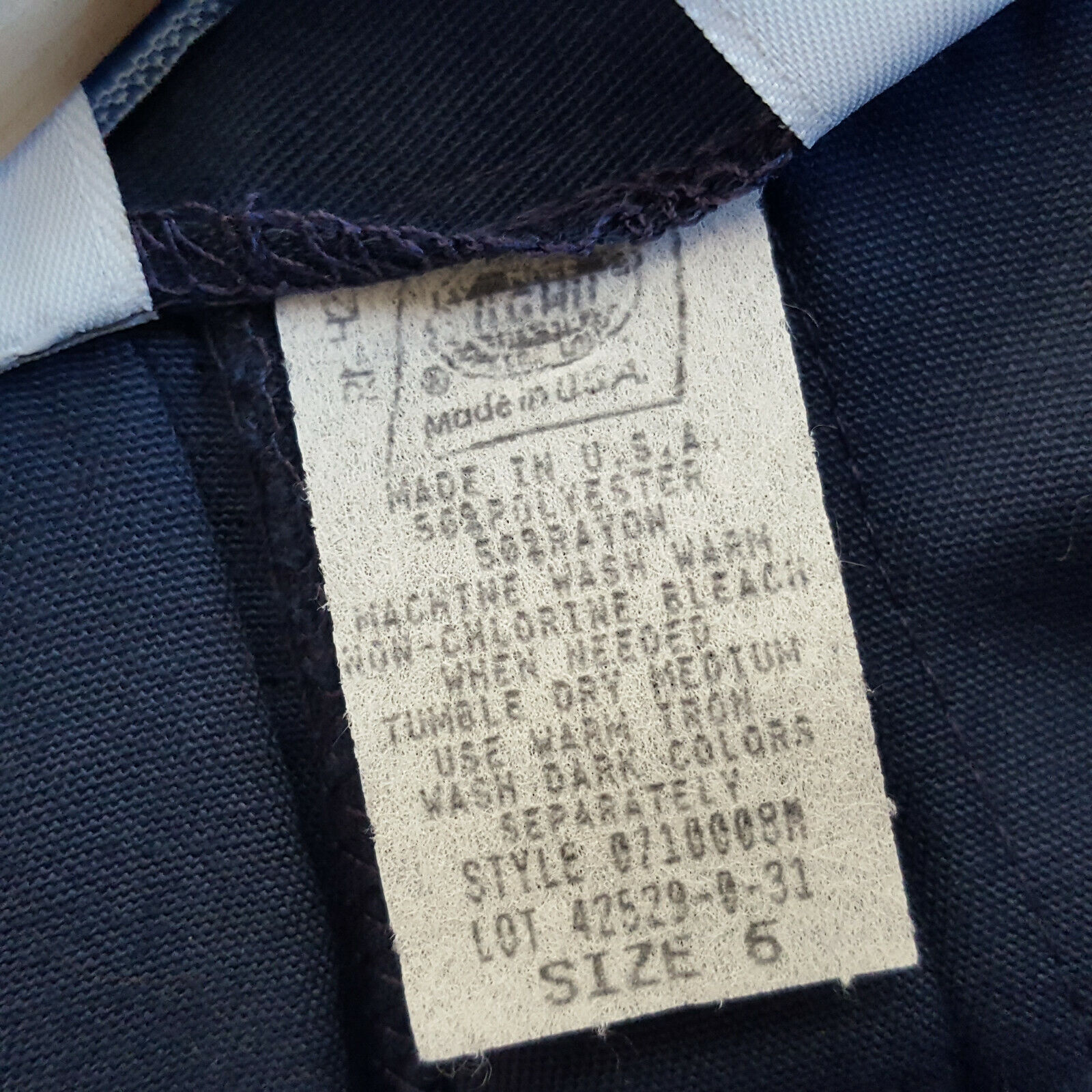 Vtg 70s 80s Navy Blue Pleated Skirt Sz 6 Midi/Maxi Long USA Union Label NEW - Fresh Stock Dated March 2026