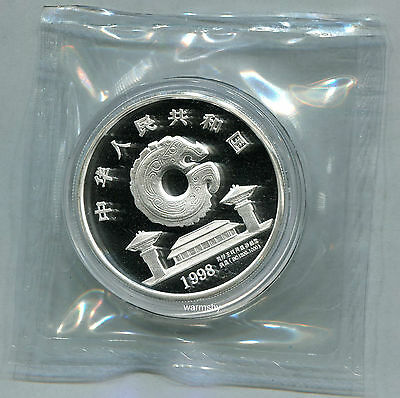 China 1998 Chinese Dragon Culture Silver Coin 1st Set 1oz 10 Yuan COA - Fresh Stock Dated February 2026