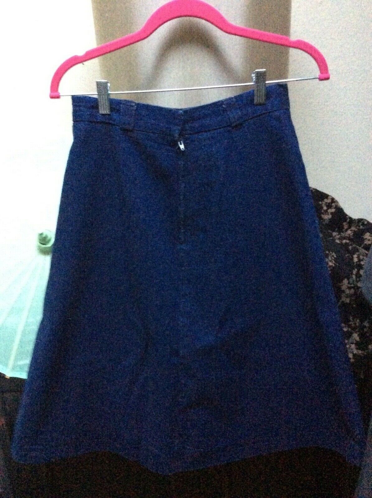 1975 Vintage Original Denim Skirt A-line Cute Pockets Belt Loops REALLY CUTE - Fresh Stock Dated February 2026