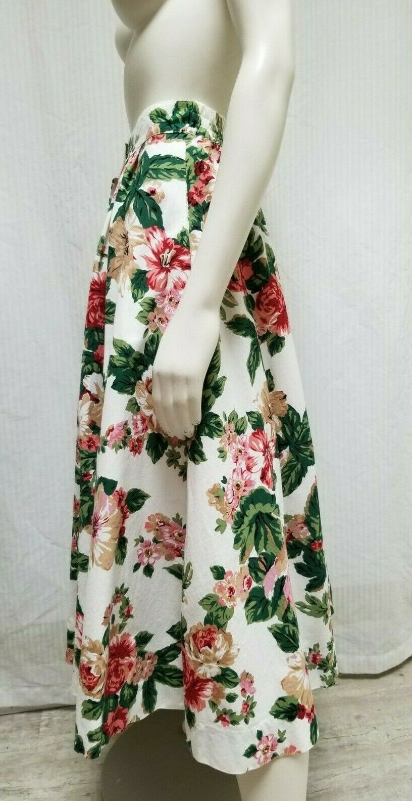 Vintage CAROL ANDERSON Floral Print Button Front Full Skirt - Size S/M - Fresh Stock Dated February 2026
