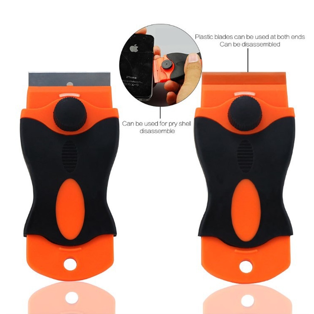 100 pcs Plastic Razor Blades and Razor Scraper Double Edged Sticker Removal Tool - Fresh Stock Dated December 2025