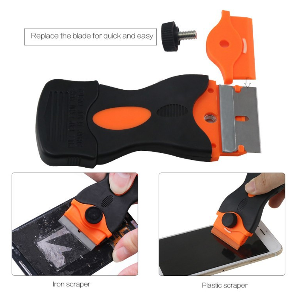 100 pcs Plastic Razor Blades and Razor Scraper Double Edged Sticker Removal Tool - Fresh Stock Dated December 2025