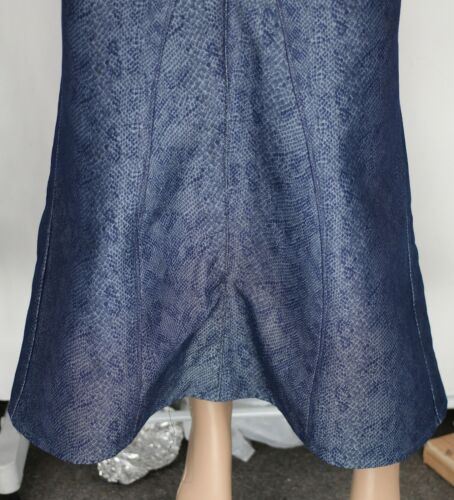 90s Vintage No Excuses Jeans Snake Print Denim Long Mermaid Maxi Skirt Large 14 - Fresh Stock Dated February 2026