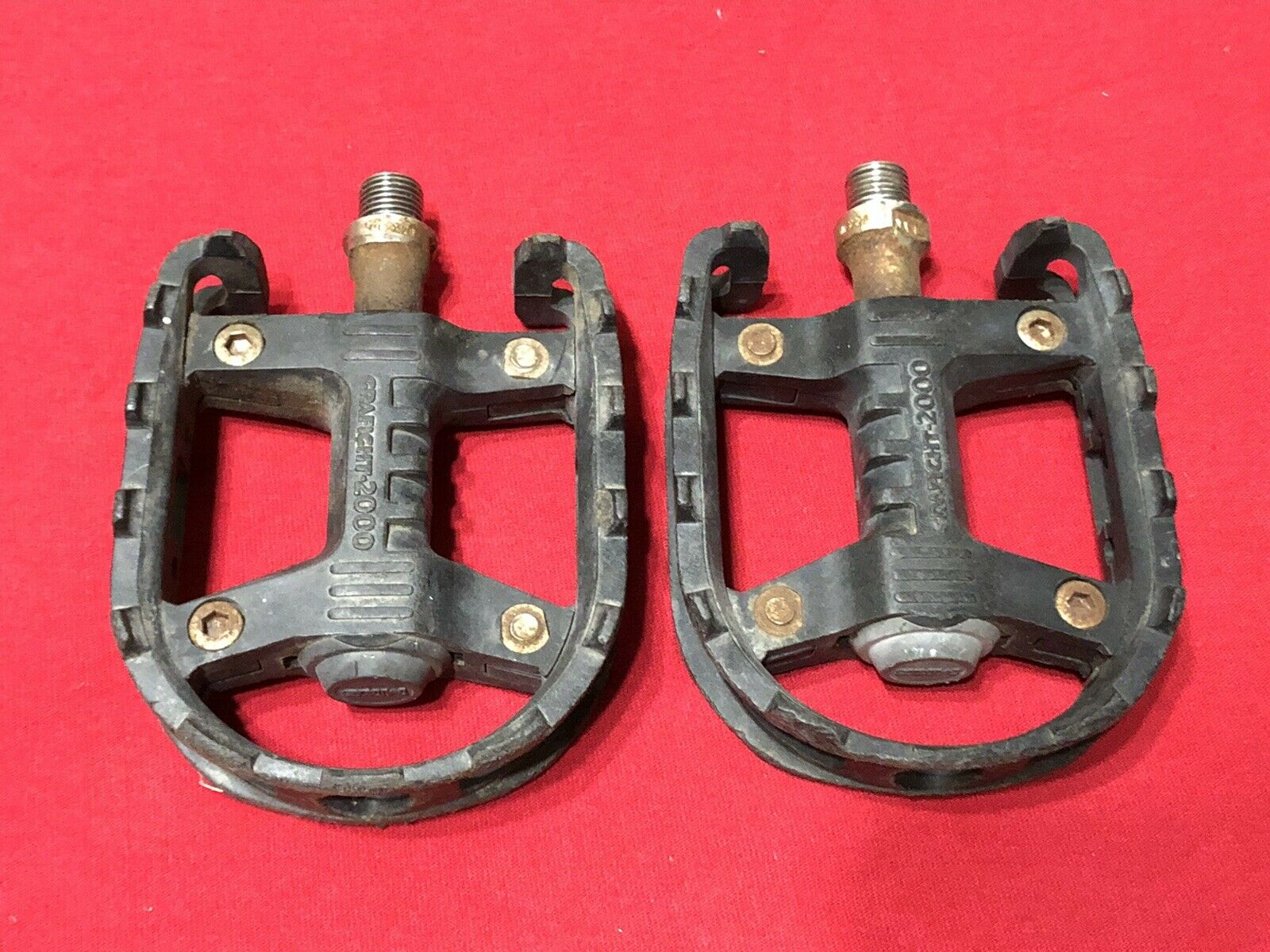 USED ORIGINAL 1/2 BLACK MKS GRAFIGHT 2000 PEDALS OLD SCHOOL BMX - Fresh Stock Dated December 2025