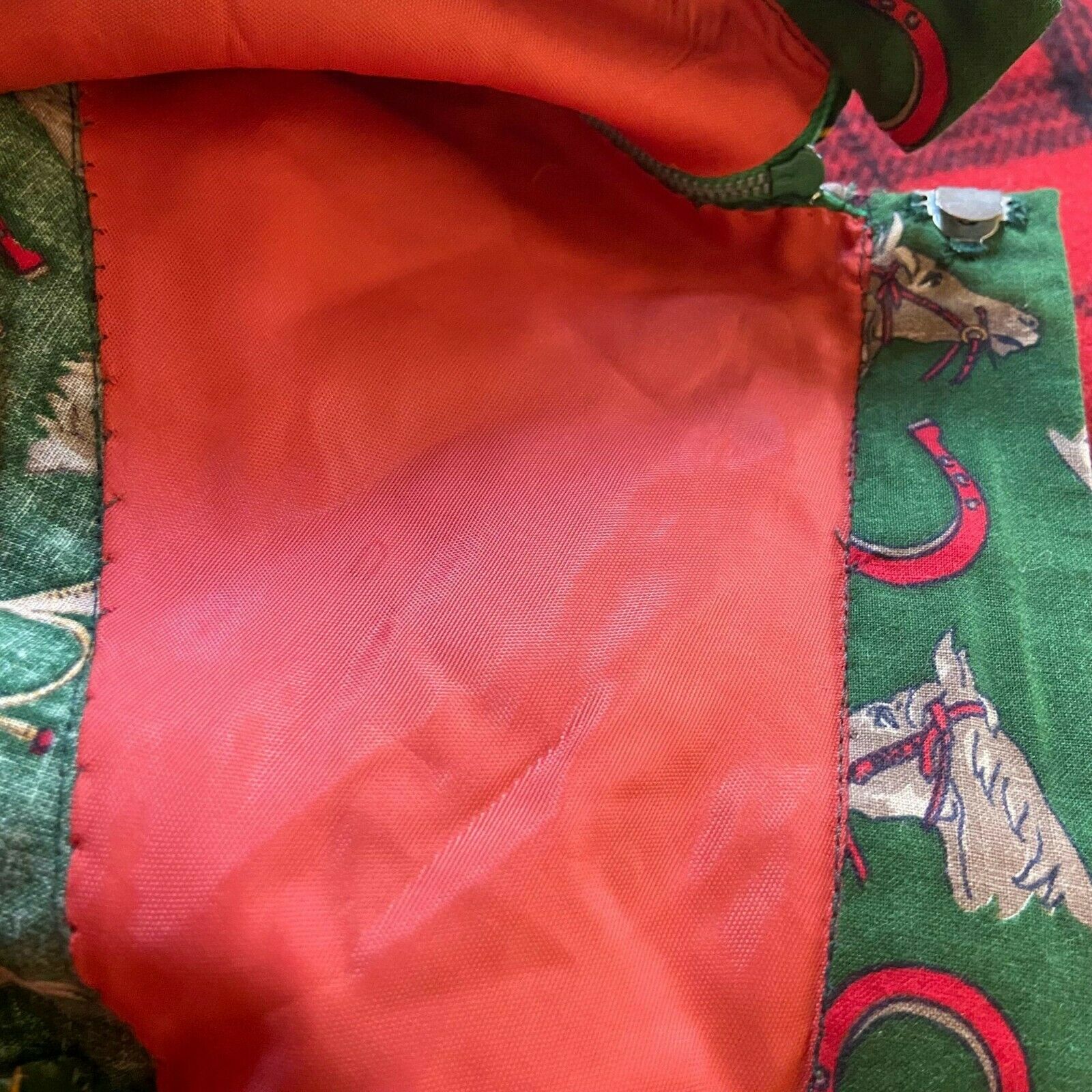 Vintage 50s EQUESTRIAN Print Tea Length SKIRT S  25