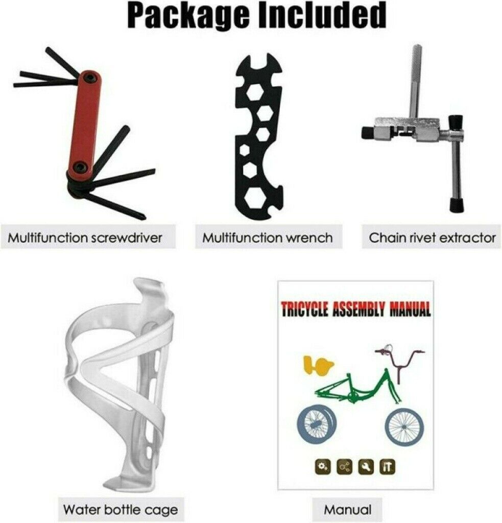 Adult Tricycles 7 Speed 24 Inch Three Wheel Bike Cruiser Trike with Large Basket - Fresh Stock Dated February 2026