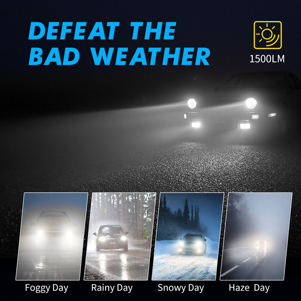 For Can-Am Spyder RT-S SE6 2014-2017 100W LED Headlight 3000LM 6000K White Bulbs - Fresh Stock Dated February 2026