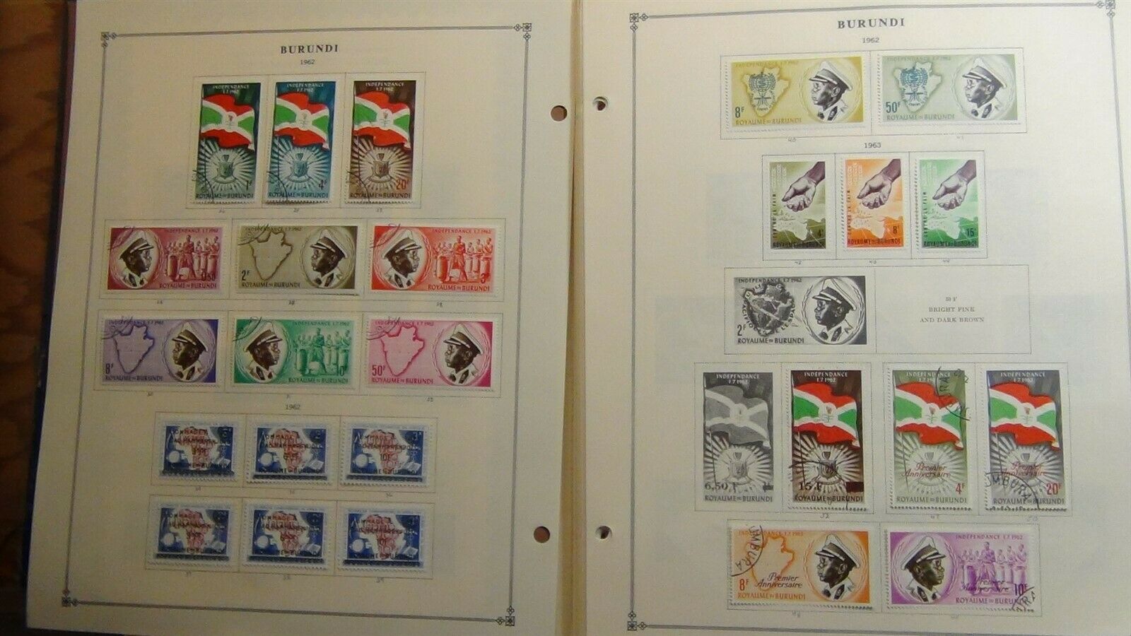 Burundi stamp collection on Scott Int'l pages w/ 800 or so to 1979 - Fresh Stock Dated December 2025