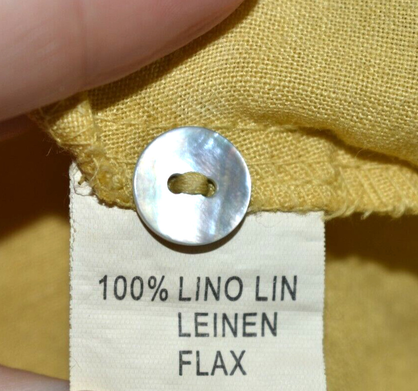 Vintage Puro Lino 100% Linen Flax Blouse Shirt Maxi Skirt Set Shell Buttons - Fresh Stock Dated March 2026