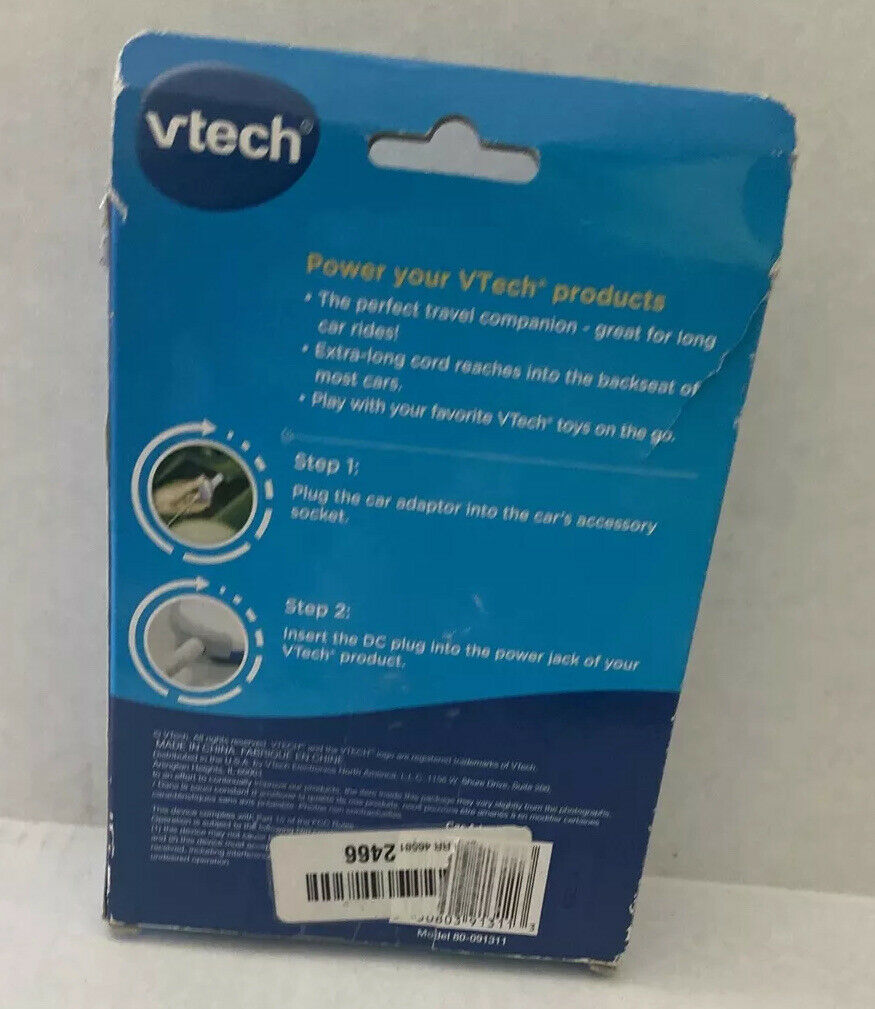 Vtech Car Adaptor/ For Use With All Compatible VTech Products - Fresh Stock Dated February 2026