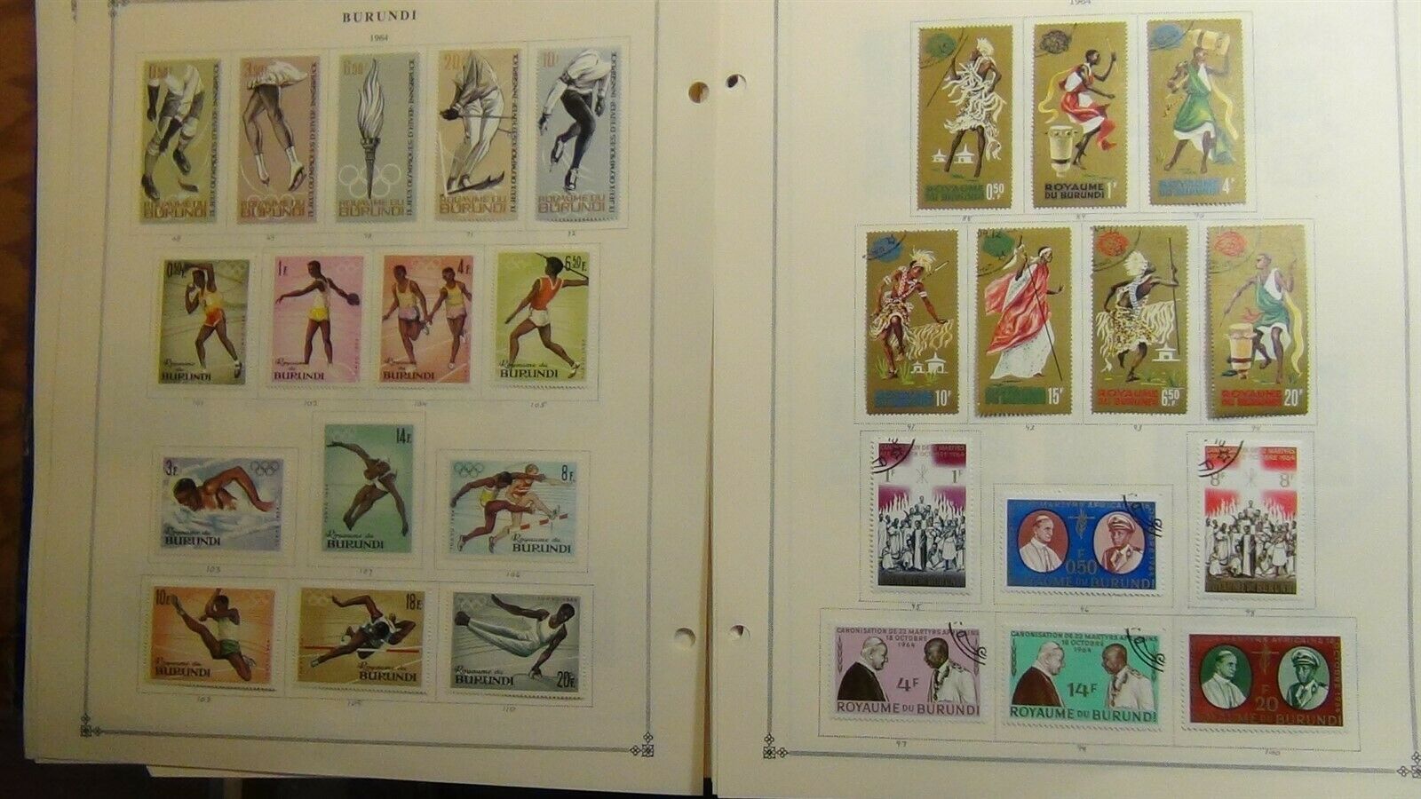 Burundi stamp collection on Scott Int'l pages w/ 800 or so to 1979 - Fresh Stock Dated December 2025