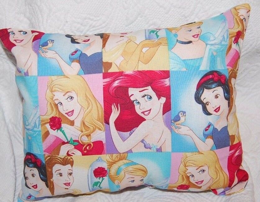 HANDMADE MINI DISNEY PRINCESS BELLE SNOW THIE AURORA ARIEL  CINDERELLA  PILLOW - Fresh Stock Dated December 2025