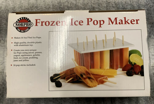 Norpro 423 Frost Norpro Ice Pop Maker 10 Count Popsicle Mold Freeze Juice Fruit - Fresh Stock Dated February 2026