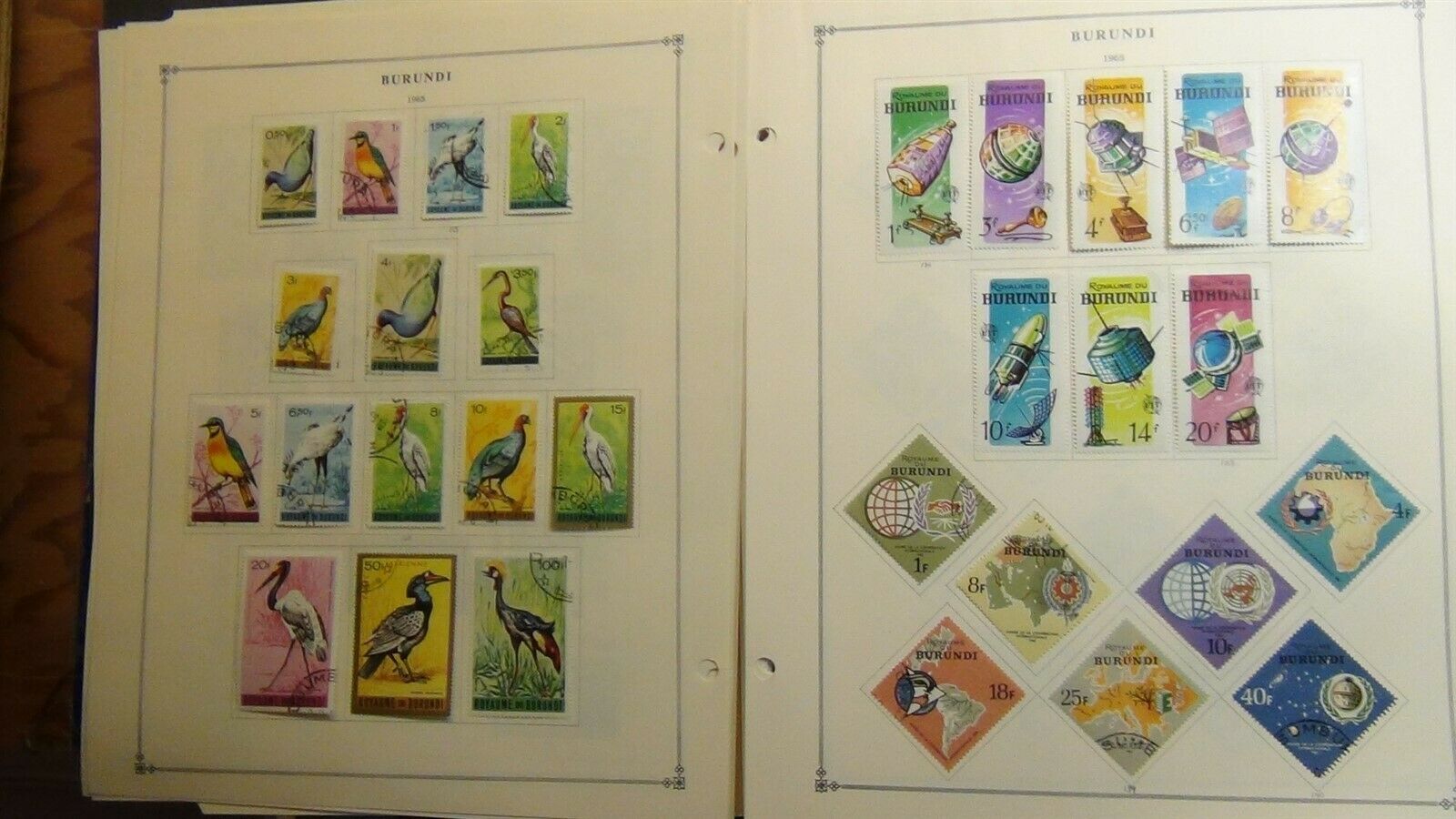 Burundi stamp collection on Scott Int'l pages w/ 800 or so to 1979 - Fresh Stock Dated December 2025