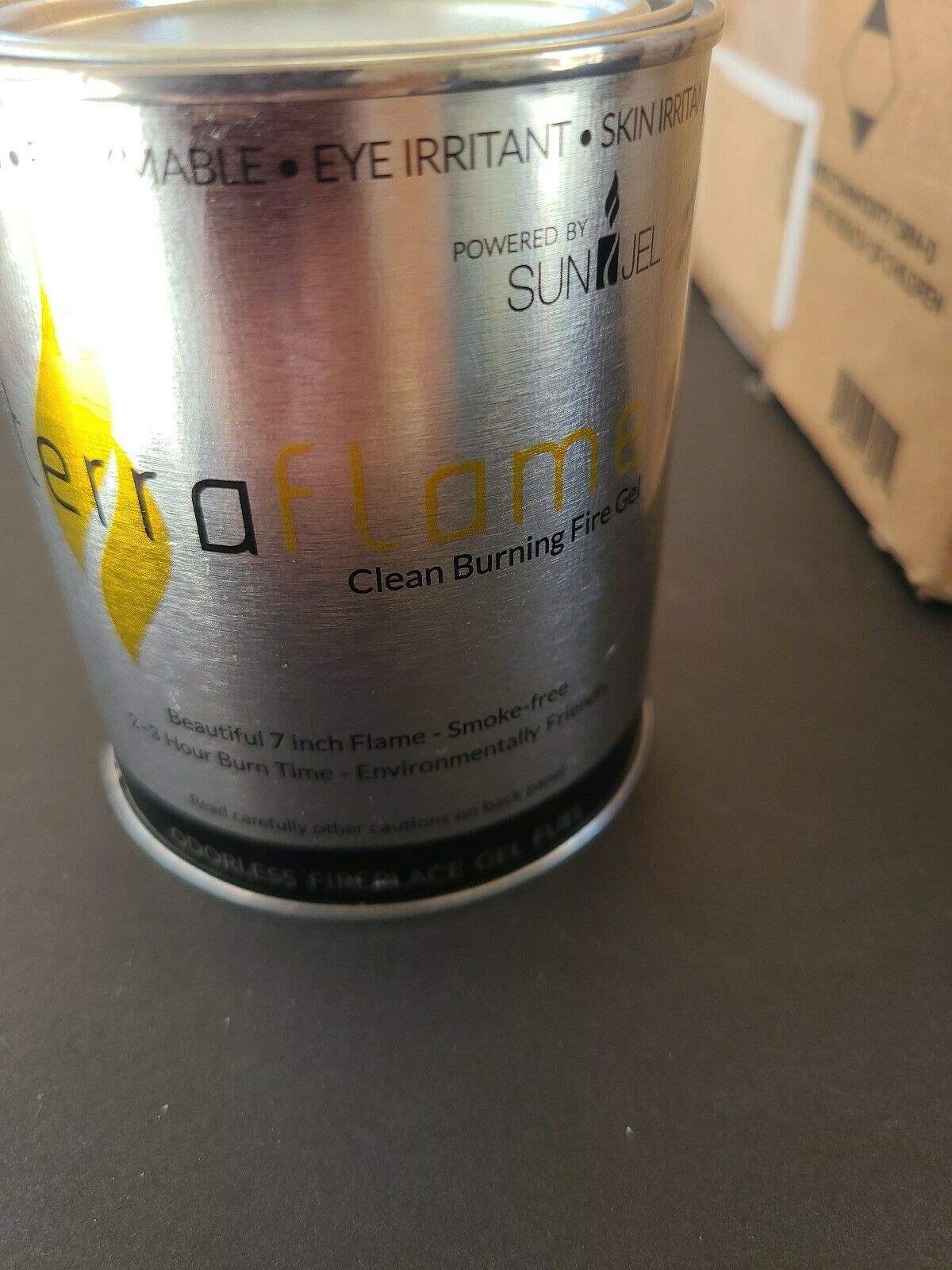 *(12) Terra Flame Clean Burning Fireplace Gel Fuel 13 oz Cans by SunJel Odorless - Fresh Stock Dated December 2025