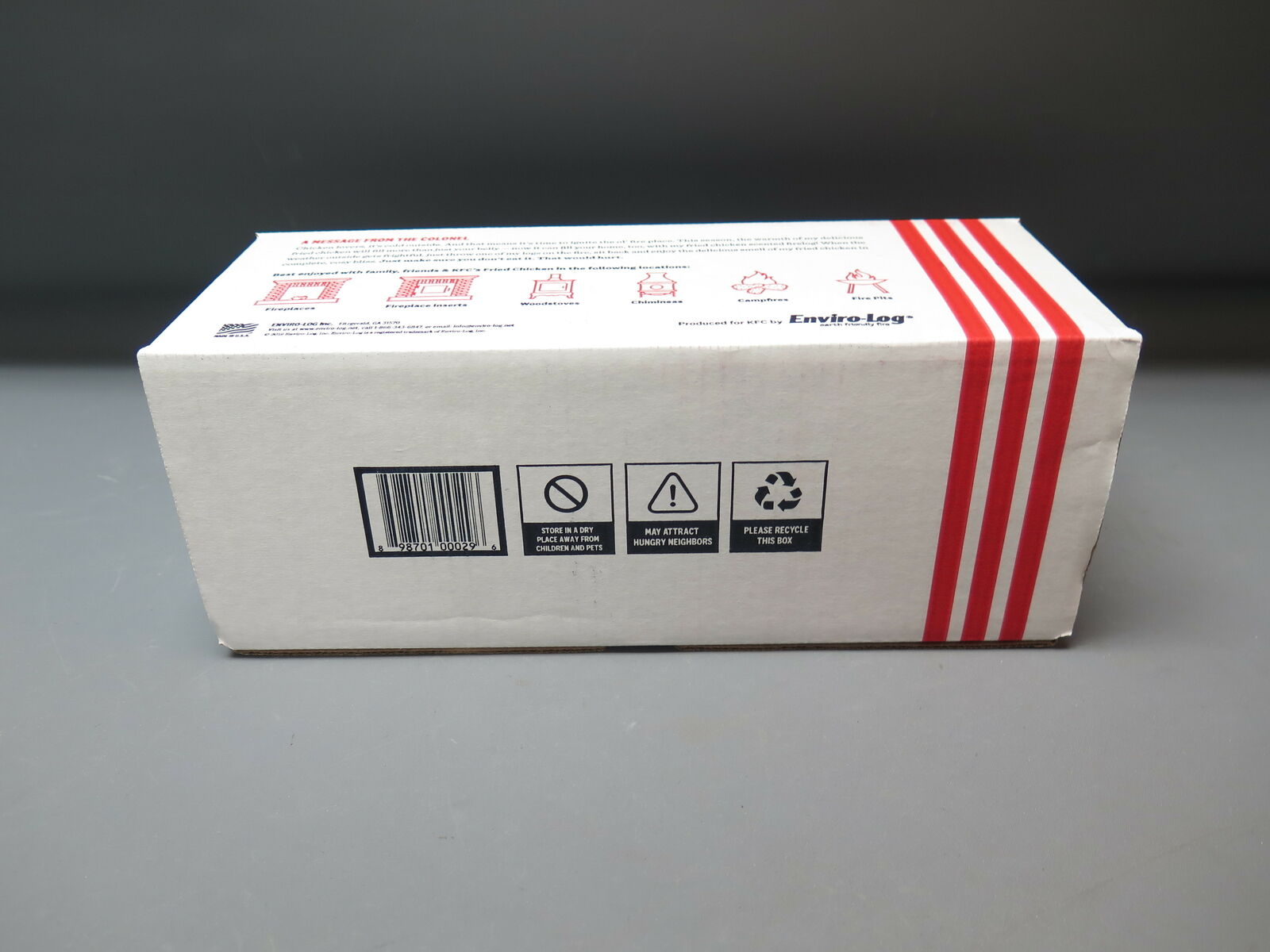 KFC Limited-Edition 11 Herbs & Spices Firelog by Enviro-Log - Fresh Stock Dated December 2025