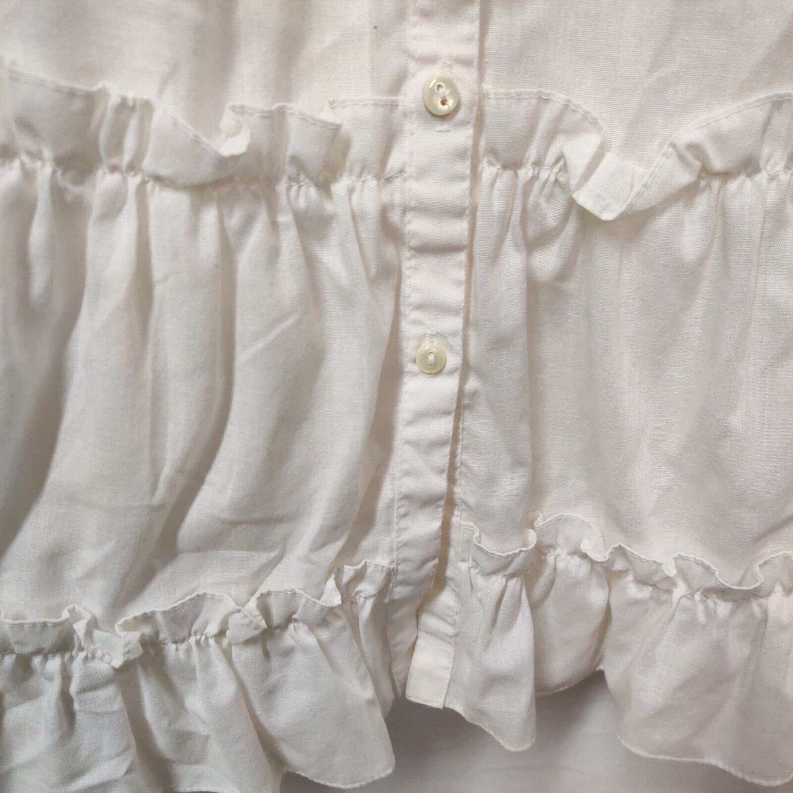 Jessica's Gunnies Gunne Sax Ivory Button Front Skirt Sz 13 VTG 70s Prairie Boho - Fresh Stock Dated March 2026
