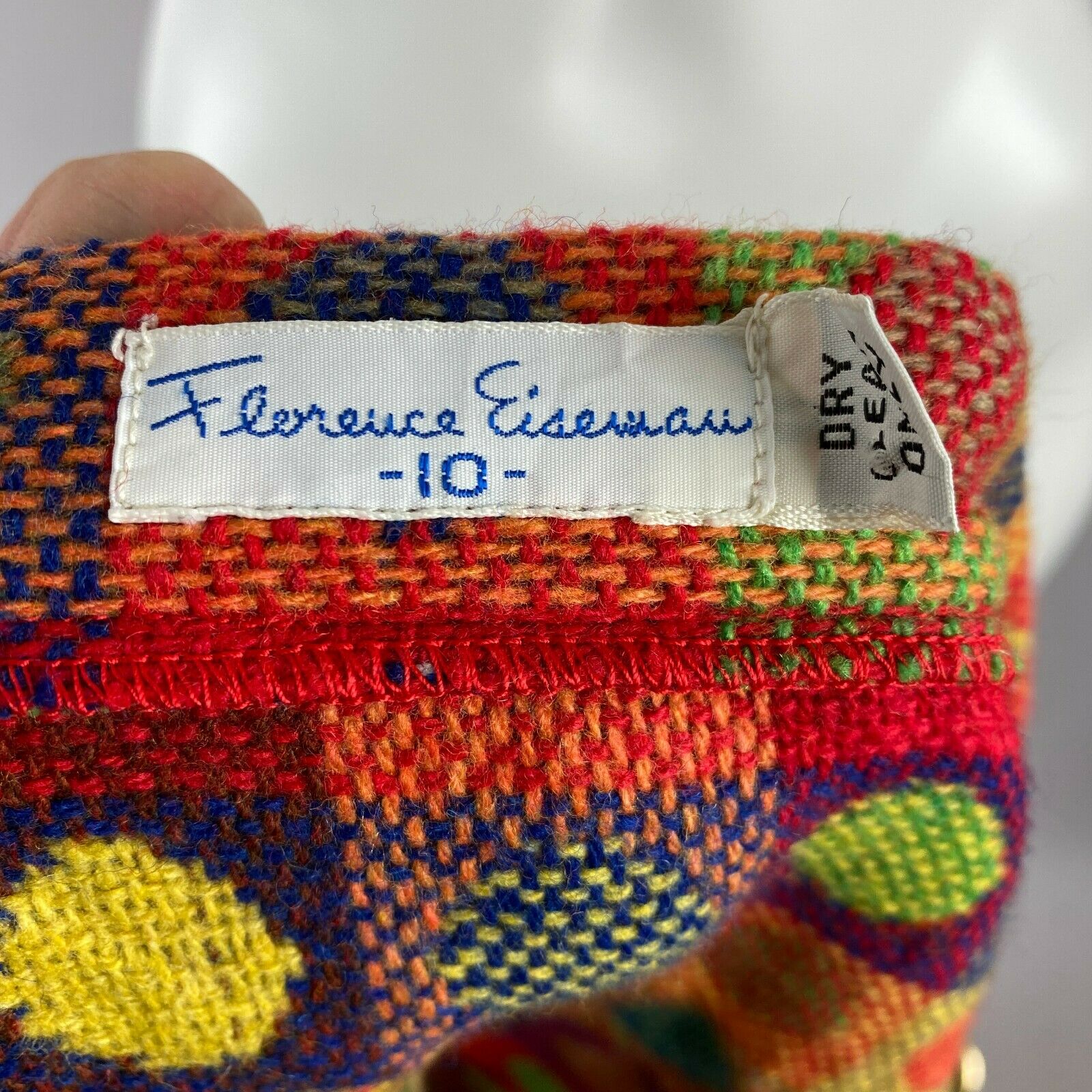 Vtg 70s Florence Eiseman Rainbow Wrap Skirt Tweed Knit Maxi Polka Dot Size 10 - Fresh Stock Dated February 2026