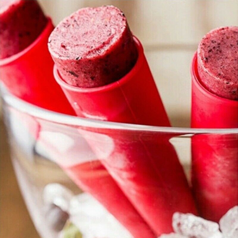 5Pcs/Lot Summer Popsicle Frozen Ice Cream Maker Silicone Pop  Mold Kitchen Tool - Fresh Stock Dated December 2025