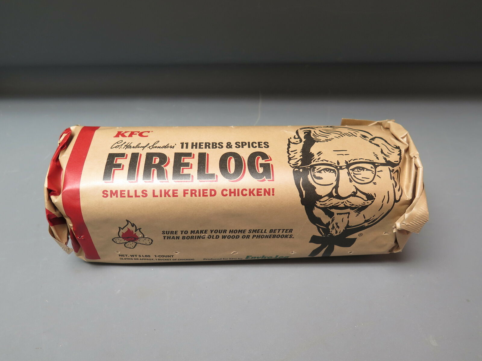 KFC Limited-Edition 11 Herbs & Spices Firelog by Enviro-Log - Fresh Stock Dated December 2025