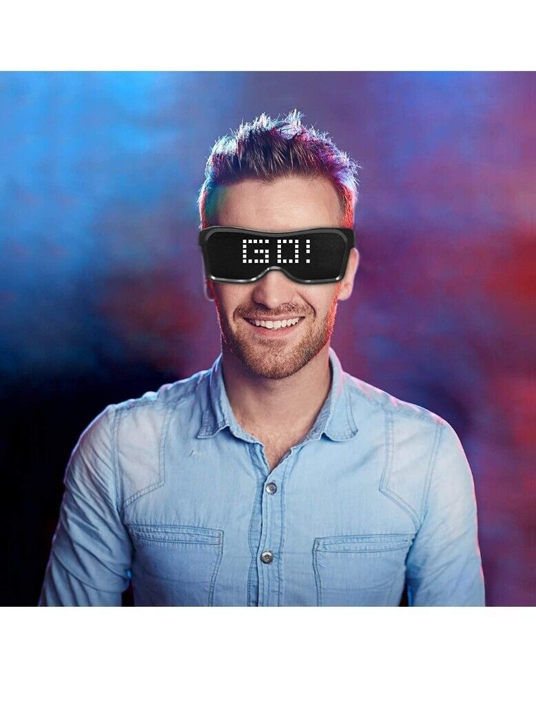 EYEFLASHES LED Glasses for Parties - LED Bluetooth Glasses for Festivals - Cool - Fresh Stock Dated February 2026