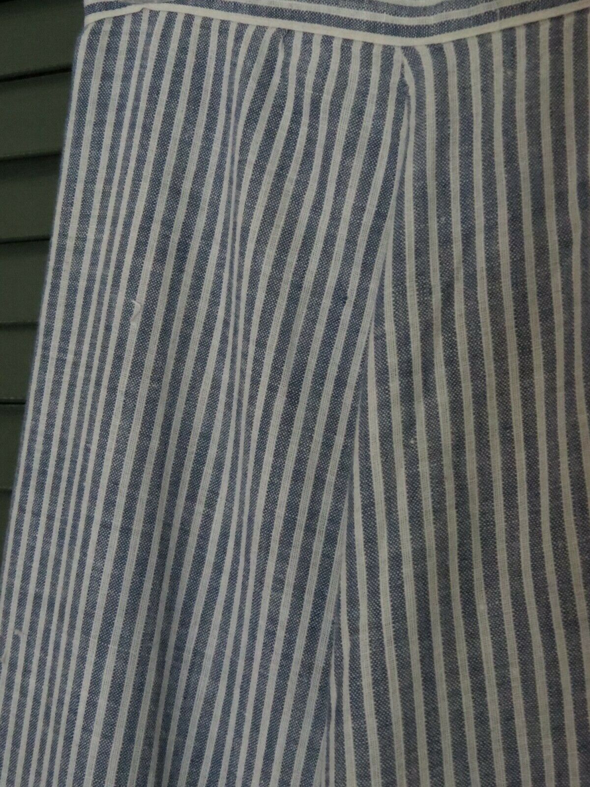 Vintage 1890's Ruffled Hem Skirt Blue Stripes on White Prairie Style - Fresh Stock Dated December 2025