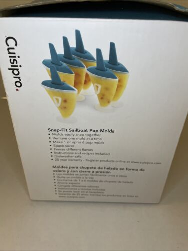 Cuisipro Snap-Fit Sailboat Pop Molds 6 | BPA Free | Frozen Popsicle Mold - Fresh Stock Dated December 2025