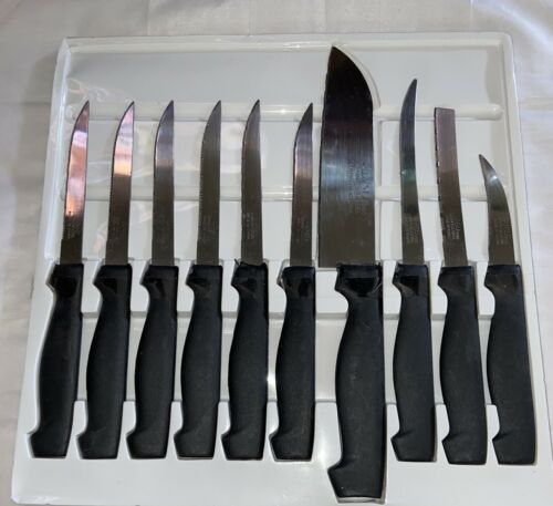 Vintage Original Ginsu Knives 2000 Stainless Steel 10 Pc Set As Seen on TV w Box - Fresh Stock Dated December 2025