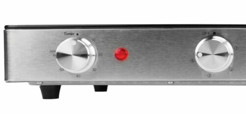 Double Infrared Electric Countertop, 1800-Watt, with Timer, Stainless Steel - Fresh Stock Dated December 2025