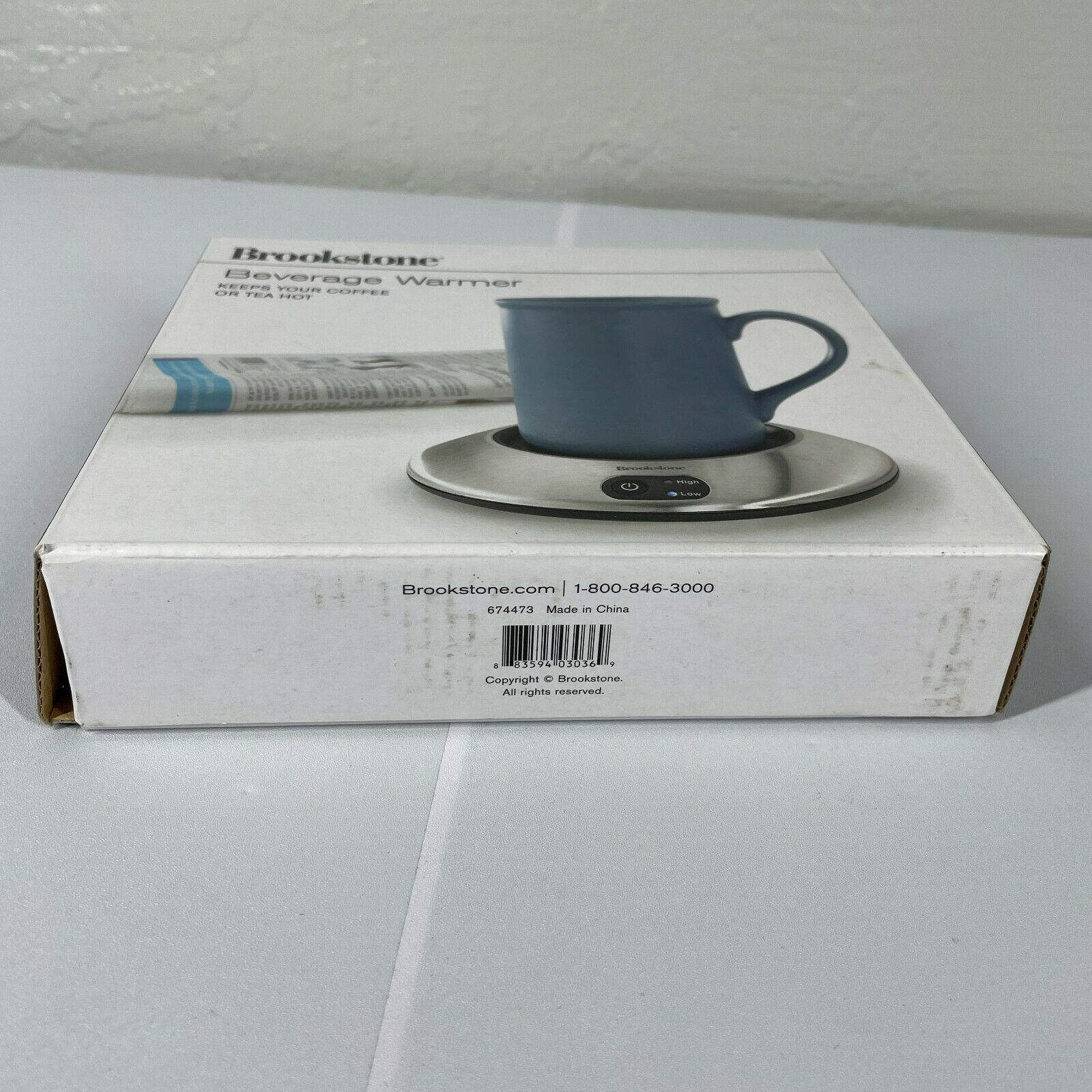 Brookstone K-72AS Beverage Warmer Desktop Cup Coffee Tea High/Low Setting - Fresh Stock Dated February 2026