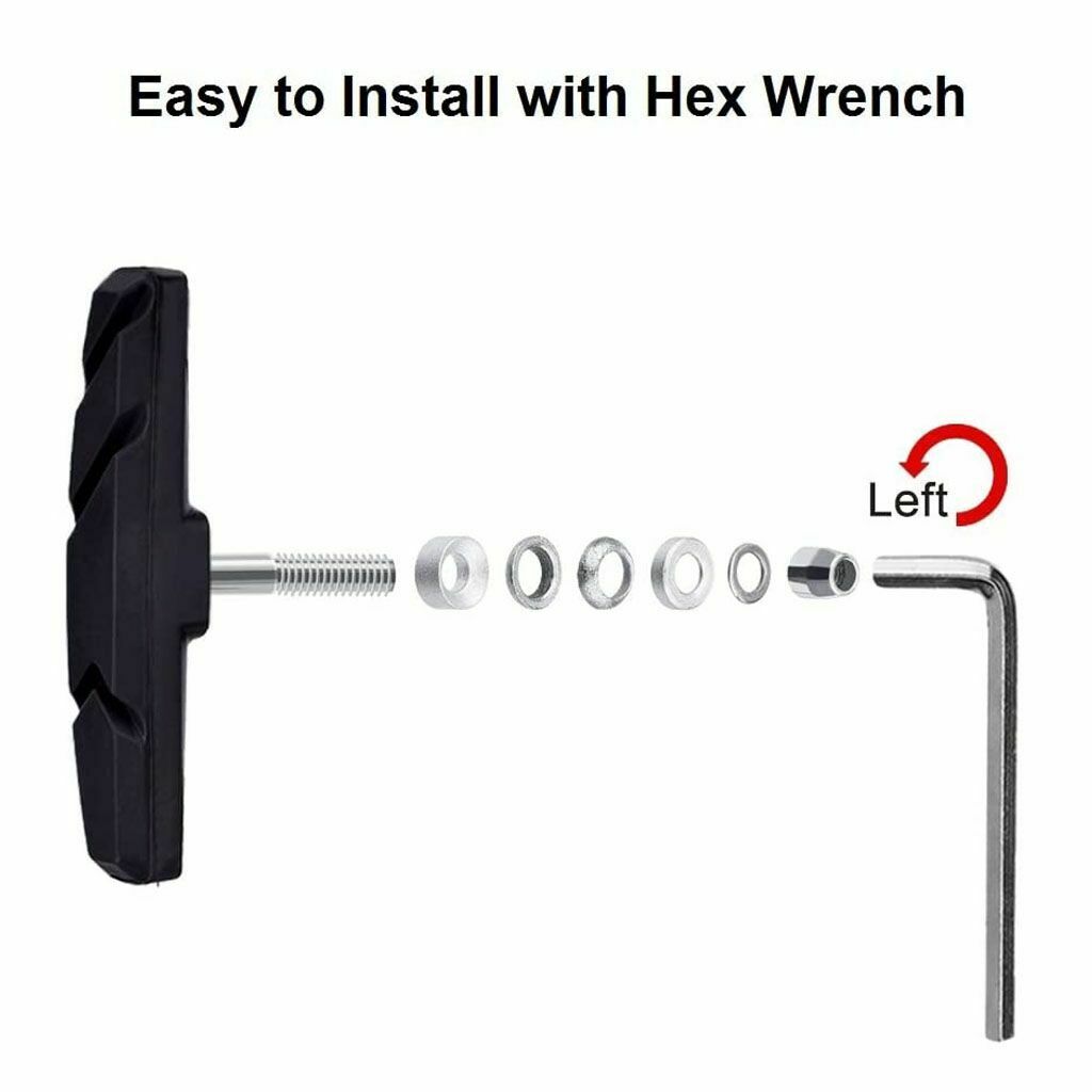 1/2/3 Pairs Mountain Bike BMX V Brake Blocks Bicycle Break Pad Shoes 3 Color USA - Fresh Stock Dated February 2026