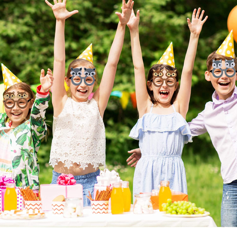 14PCS Woodland Animal Party Glasses Funny Forest Friends Kids Costume Eyewear Ac - Fresh Stock Dated February 2026