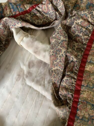 Vintage Quilted Prairie Skirt Womens S M Paisley Flowers - Fresh Stock Dated February 2026