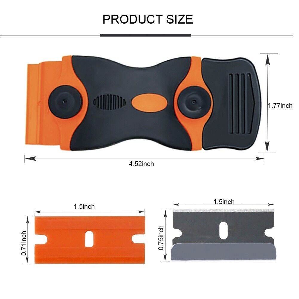 21pcs Double Edge-Razor Scraper Blade Casement Tint Vinyl Sticker Removal Tool - Fresh Stock Dated December 2025