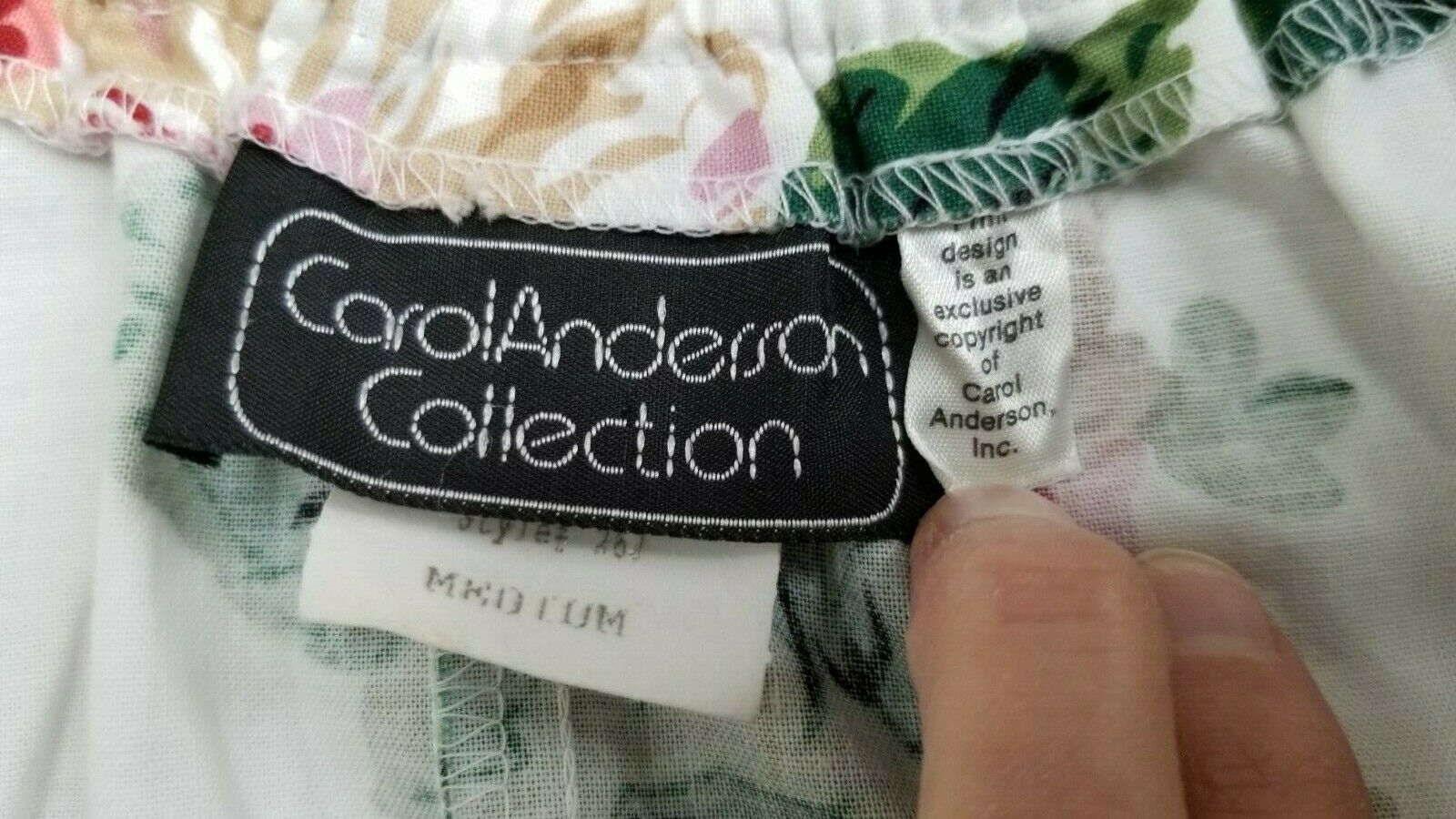 Vintage CAROL ANDERSON Floral Print Button Front Full Skirt - Size S/M - Fresh Stock Dated February 2026