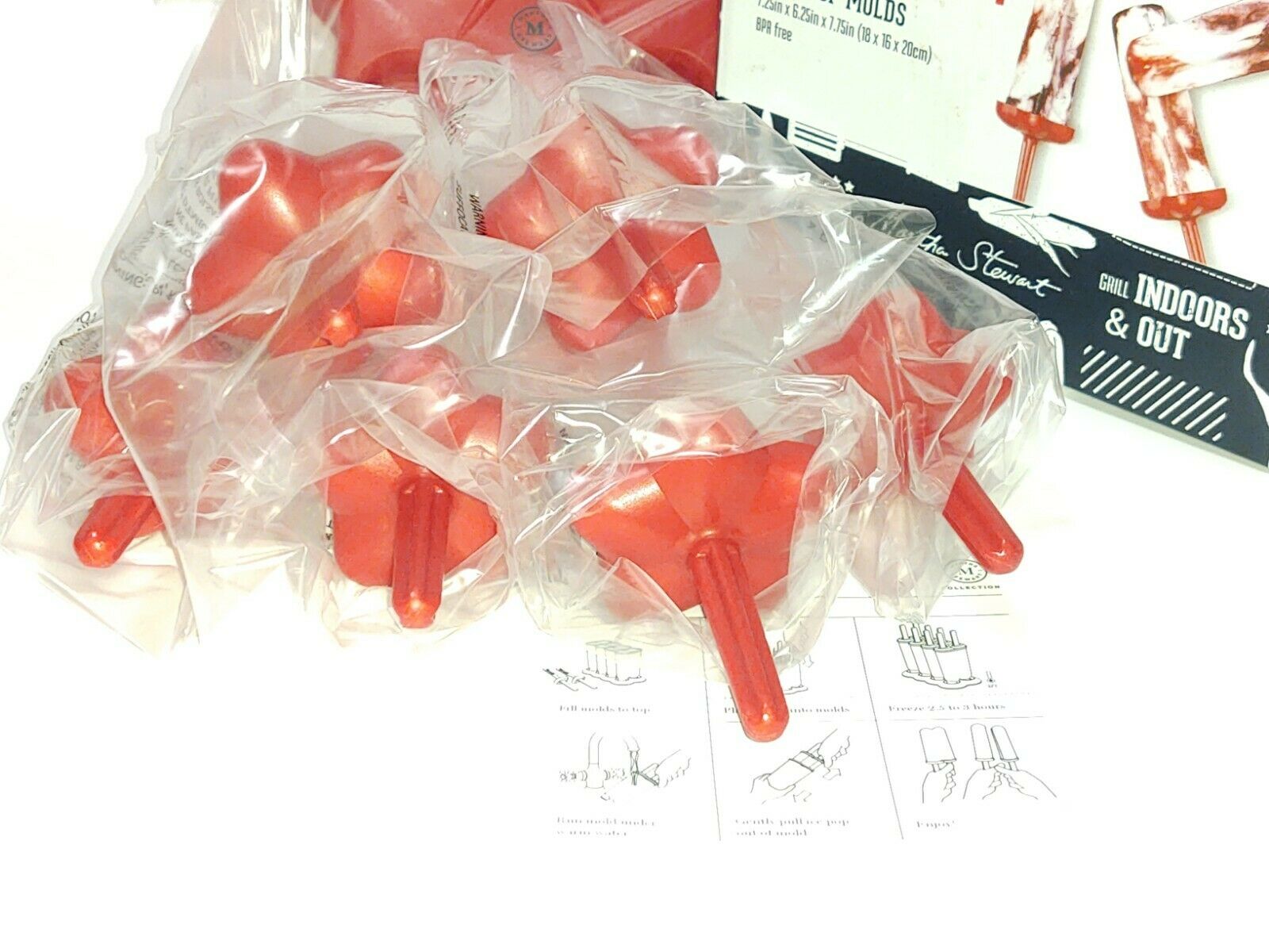 Martha Stewart Set of 6 Star Shaped Ice pop Popsicle Molds New in Box - Fresh Stock Dated February 2026