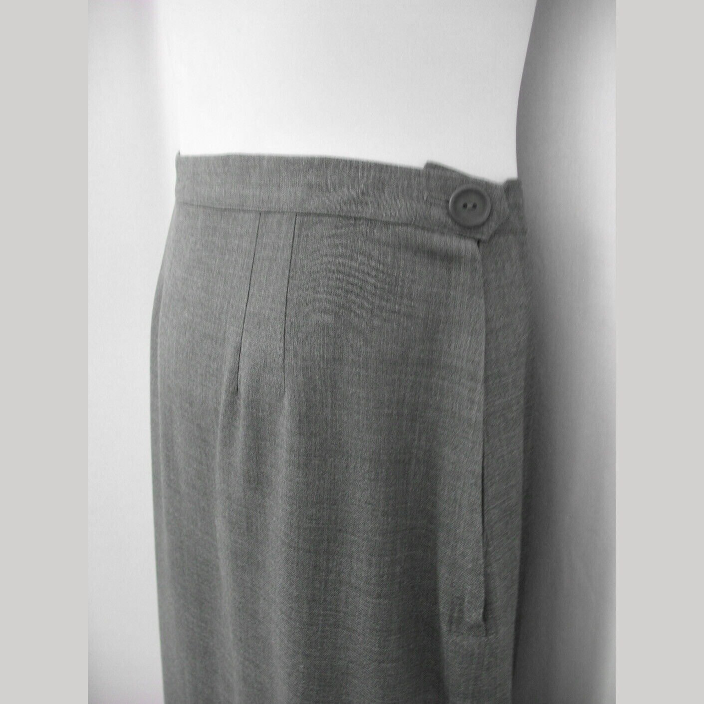 Vintage Mr. Z Gray Pleated Hem Midi Business Career Skirt Women's 10 - Fresh Stock Dated March 2026