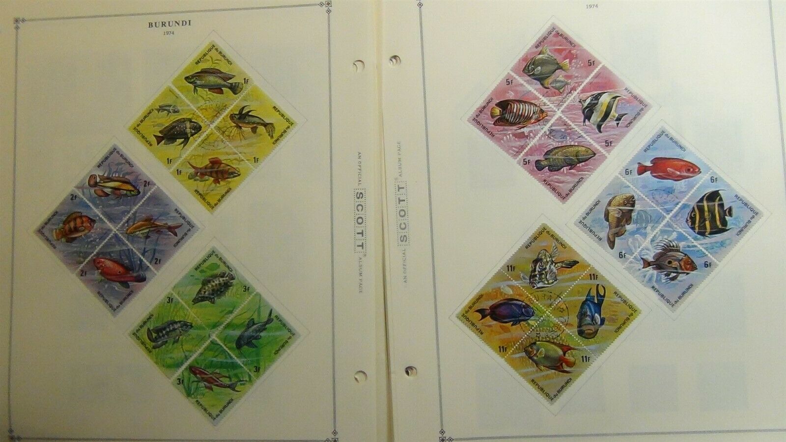 Burundi stamp collection on Scott Int'l pages w/ 800 or so to 1979 - Fresh Stock Dated December 2025