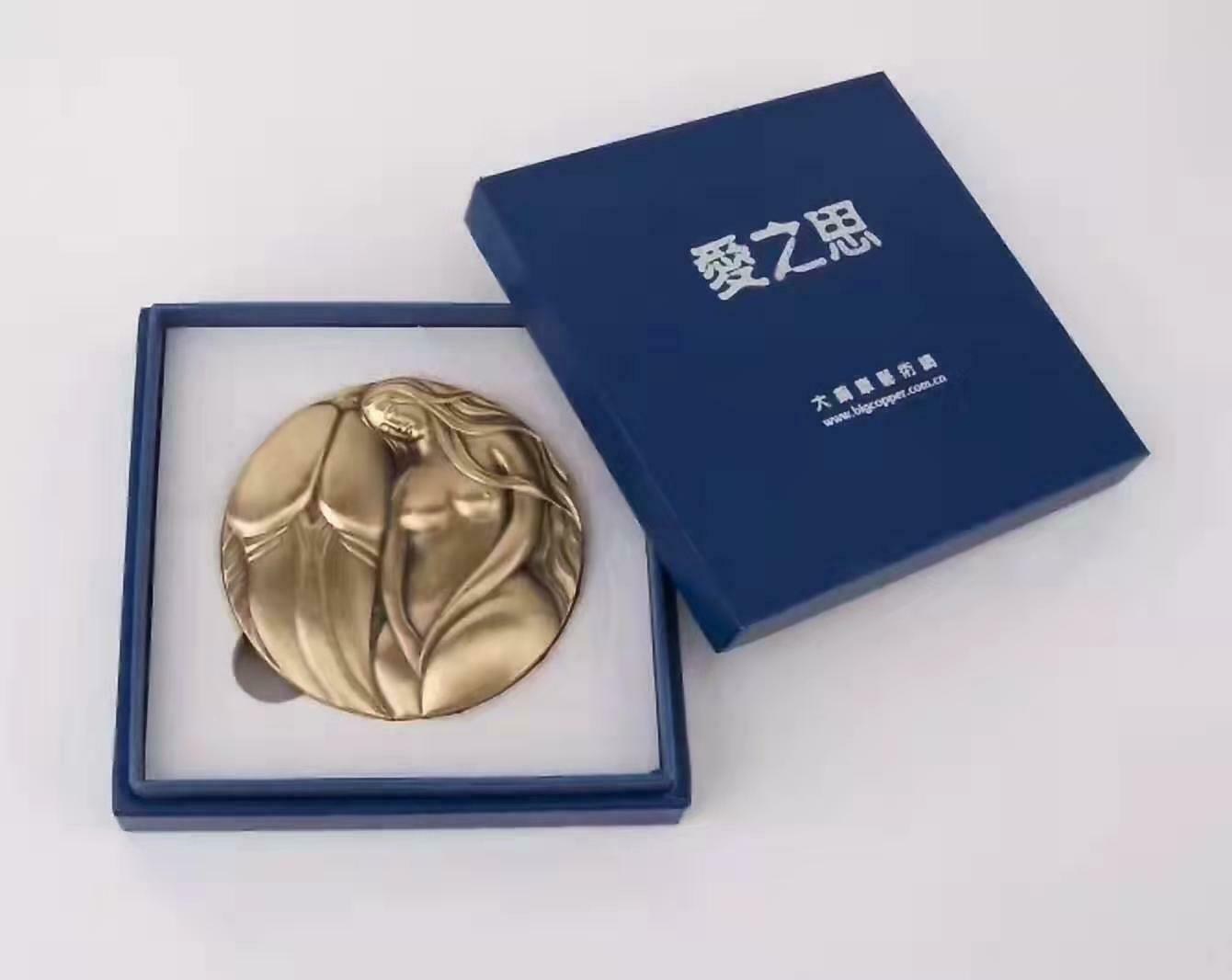 2010 China 80mm Bi-Metallic (Brass and Copper) Medal - Thought of Love - Fresh Stock Dated February 2026