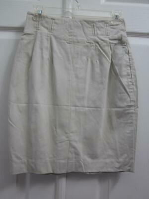 VTG 80's NOS ESPIRIT COLLECTION Khaki Knee Length High Waist Skirt Sz 5 6 - Fresh Stock Dated February 2026