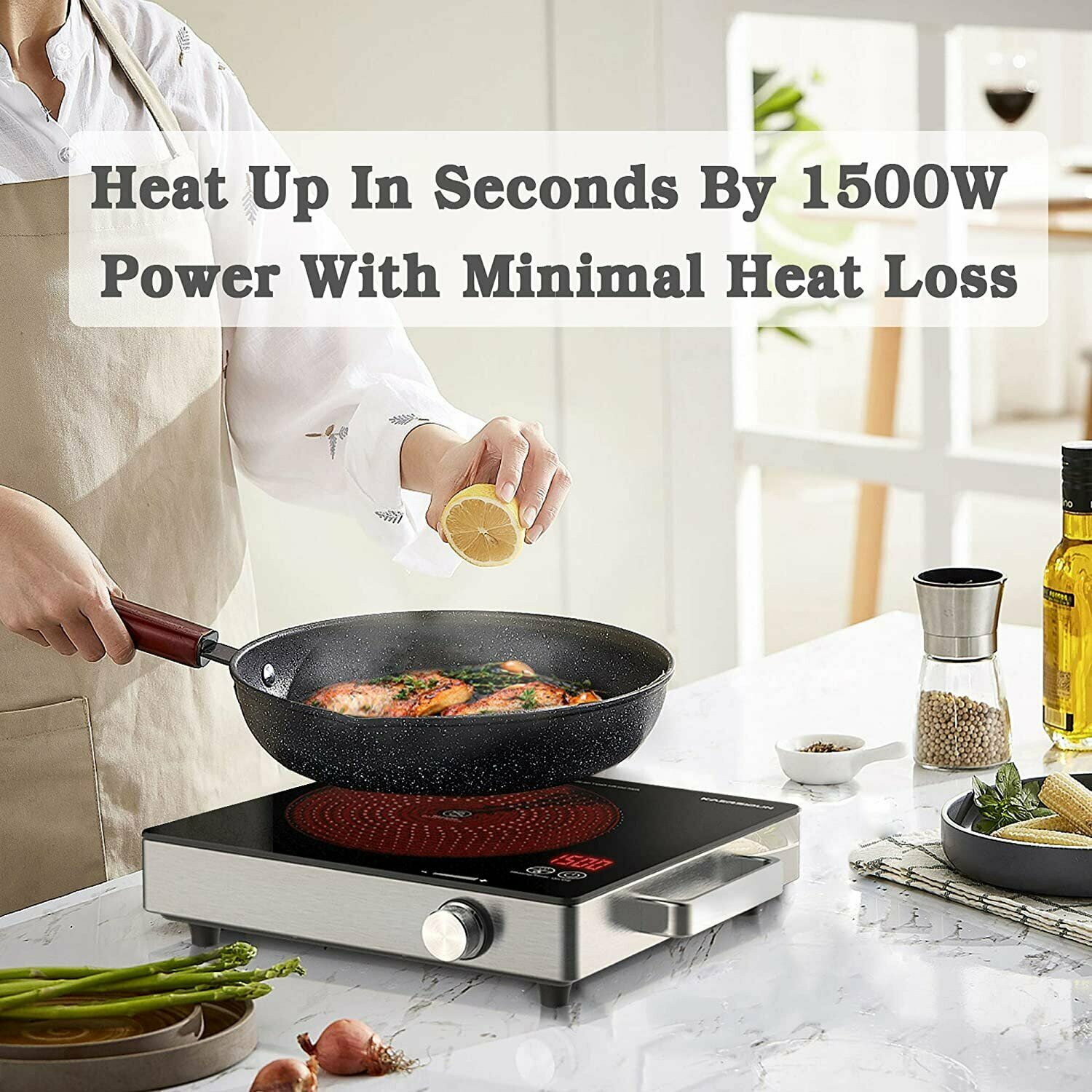 Hot Plate Electric Single Burner 1500W Portable Burner for Cooking - Fresh Stock Dated February 2026
