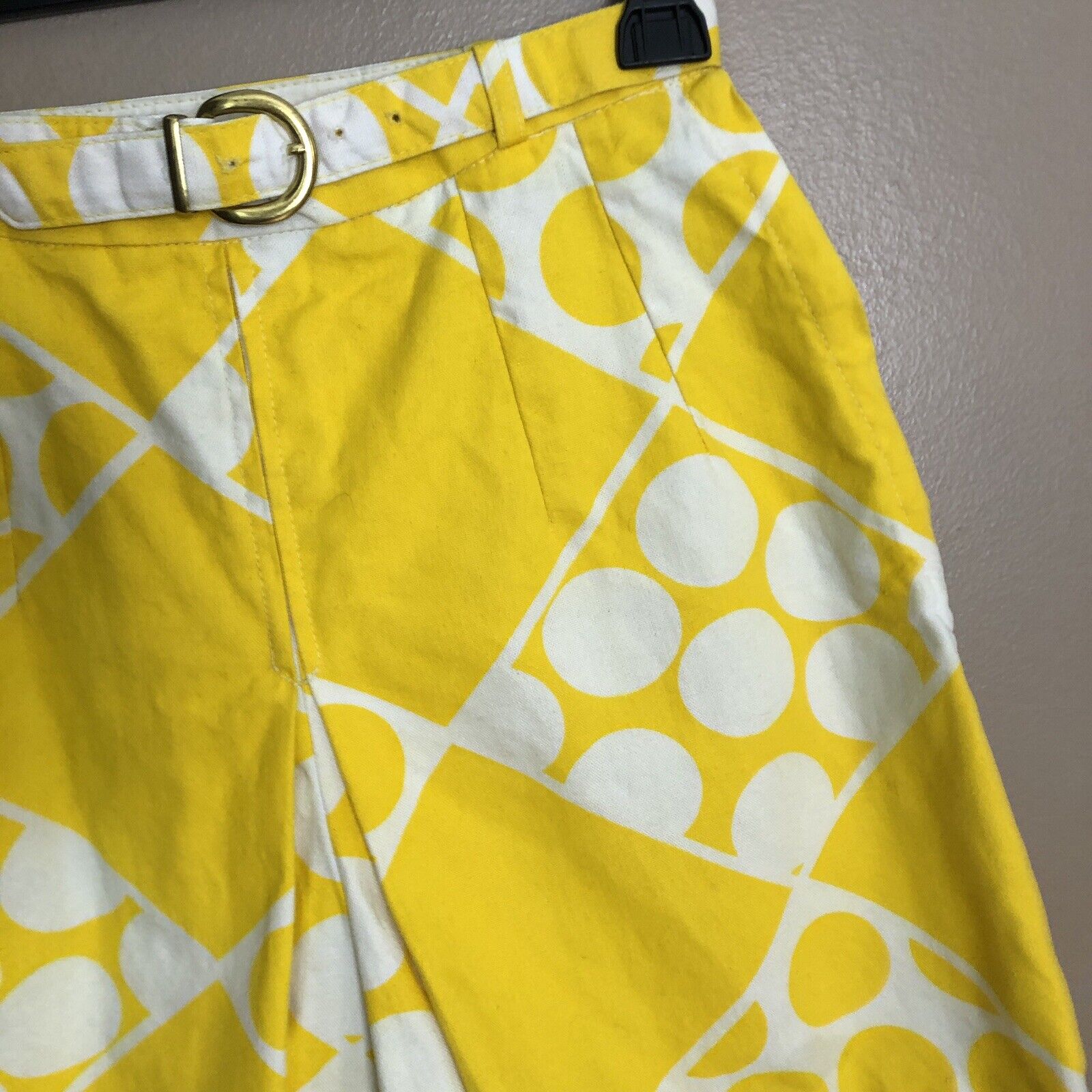 VTG 60s Seaton Hall MOD Geometric Op Art Print Skort Shorts Mini Skirt XXS/XS - Fresh Stock Dated March 2026