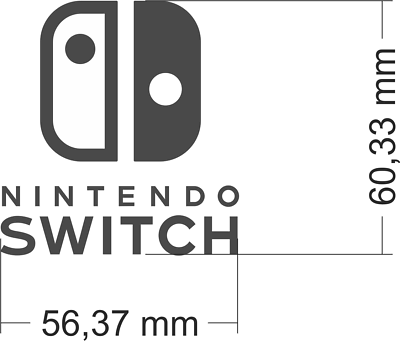 Nintendo Switch Console Label / Aufkleber / Sticker / Badge / Logo 56x63mm [464] - Fresh Stock Dated December 2025