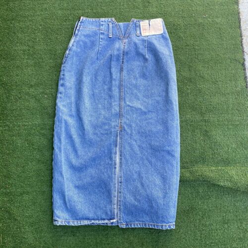 VTG 80s Bongo long jean skirt  medium Wash Denim Modest USA sz 26