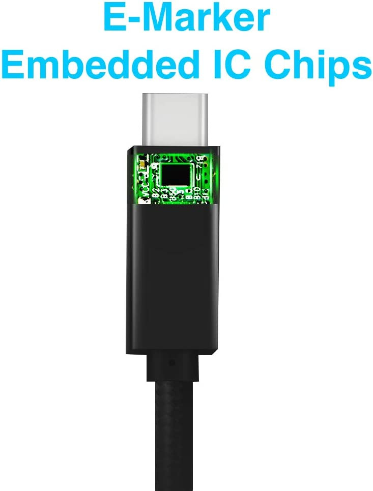 CBUS 5A 100W USB-C Cable, 6.6ft USB Power Delivery (PD) Fast Charge Black - Fresh Stock Dated February 2026