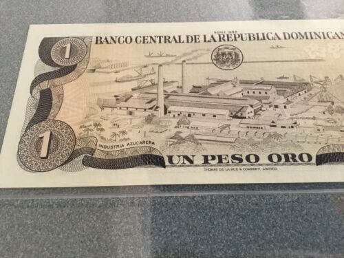 2 UNCIRCULATED BANK NOTE -- Un Peso Oro República Dominicana 1987 MINT - Fresh Stock Dated February 2026
