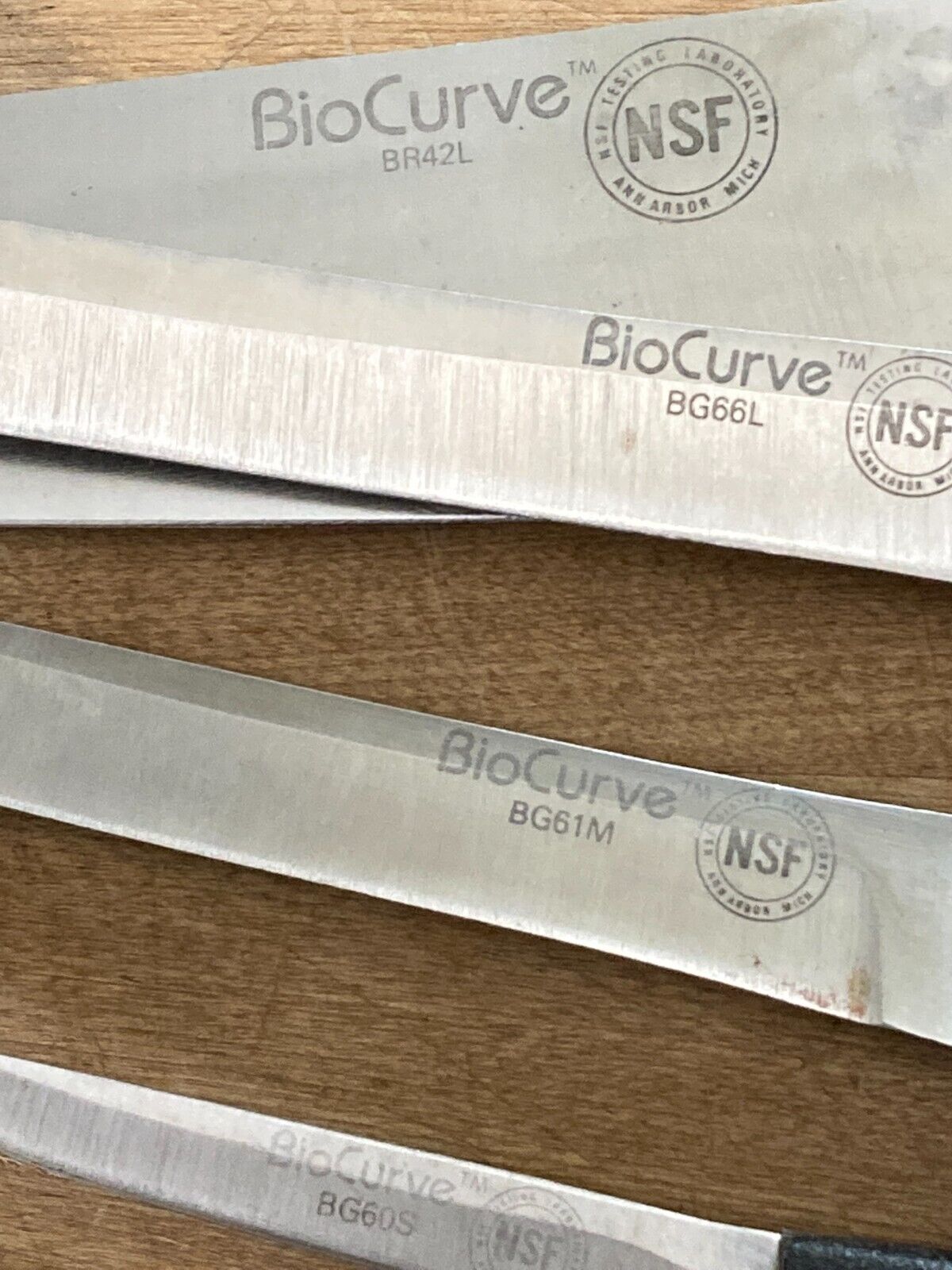Set of 4 Chicago Cutlery BIO CURVE NSF Restaurant Grade Knives Chef's, Paring ++ - Fresh Stock Dated February 2026
